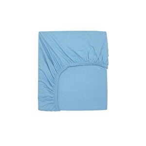 2 Adet Pamuklu Ve Lastikli 60 X 120 X 15 Cm Penye Bebek Çarşaf Mavi Beyaz