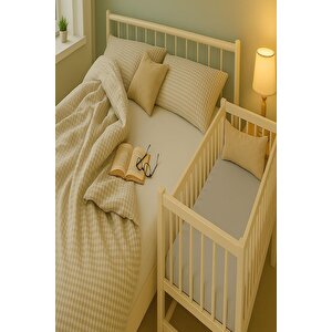 3 Adet 50 X 90 X 10 Cm Anne Yanı Lastikli Penye Kumaş Bebek Çarşafı Mavi Fuşya