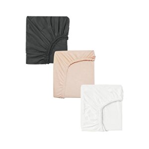 3 Adet Pamuklu Ve Lastikli 60 X 120 X 15 Cm Penye Bebek Çarşaf Turuncu T03