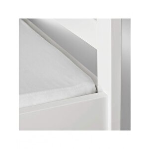 2 Adet 50 X 90 X 10 Cm Anne Yanı Lastikli Penye Kumaş Bebek Çarşafı Beyaz