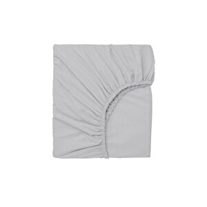 4 Adet Pamuklu Ve Lastikli 60 X 120 X 15 Cm Penye Bebek Çarşaf Mavi Gri