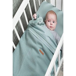 2 Adet Pamuklu Ve Lastikli 60 X 120 X 15 Cm Penye Bebek Çarşaf Mint Beyaz