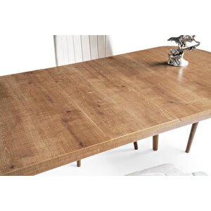 Nisa Açılır Mdf Oval Mutfak Masası 70x110 Ceviz