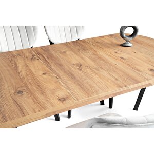 Nisa Açılır Mdf Oval Mutfak Masası 70x110 Çam