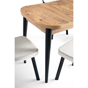 Nisa Açılır Mdf Oval Mutfak Masası 70x110