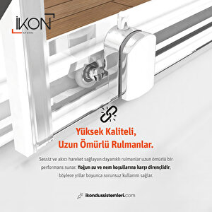 Kare Beyaz Cam Duşakabin 105x105 cm