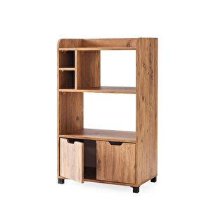 Buket Çok Amaçlı Mutfak Fırın Kiler Dolabı Demonte 72x42x121cm Çam