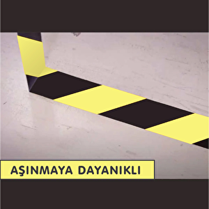 Pvc Yer-zemin İşaretleme | Güvenlik Bandı - 50 Mmx30 Metre - Sarı-siyah