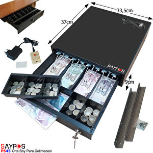 4 Banknot Gözlü Kolay Açma Butonlu Ve Montaj Askılı (takım Halinde) Para Çekmecesi 33,5x37x9cm