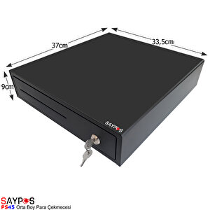 4 Banknot Gözlü Yazarkasa Pos Bağlantılı Ve Anahtardan Açılır Para Çekmecesi 33,5x37x9cm