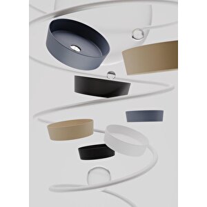Loop Masa Üstü Çanak Lavabo Basalt Mat 45cm