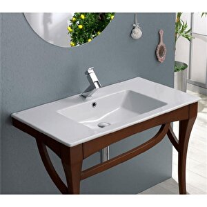 İbiza 121x51 Cm Etajerli Lavabo Tek Hazneli