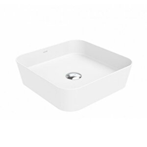 Loop Masa Üstü İnce Lavabo Beyaz 40x40cm