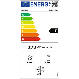 Samsung Rb52ds33eww/tr Beyaz Solo Kombi No Frost Buzdolabı