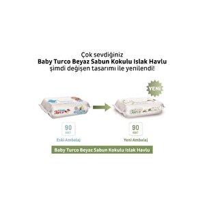 Baby Tuco Beyaz Sabun Kokulu Islak Havlu 12 Adet 90'lı