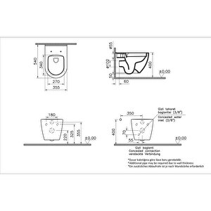 Vitra S60 Asma Klozet Smoothflush Mat Siyah 7510b083-0090 Beyaz