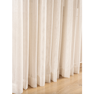 Versace Amerikan Pile 1/3 Sık Pile Dikim Korniş / Rustik Uyumlu Tül Perde 300x270 cm