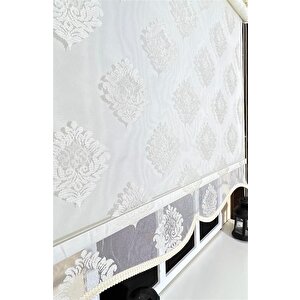 Çift Mekanizmalı Ekru Tül Perde Ve Stor Perde Stb45239-v105 150x200 cm