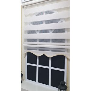 Zebra Stor Perde Bej Etek Dilimli St 002