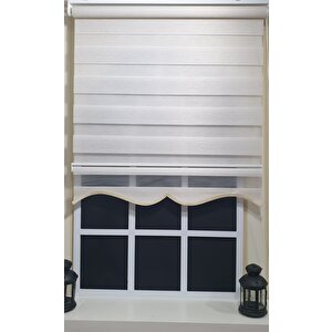 Zebra Stor Perde Bej Etek Dilimli St 002
