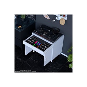 Birce Xxxl-80 X 87 X 48 Cm Kapaklı Set Ocak Altı Çok Amaçlı Mutfak & Banyo Dolabı 80 cm