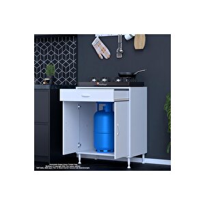 Birce Xl-70 X 87 X 48 Cm Kapaklı Set Ocak Altı Çok Amaçlı Mutfak & Banyo Dolabı 70 cm
