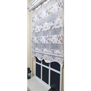 Pliseli Zebra Stor Kadeh Baskılı Etek Dilimli St 027 60x200 cm