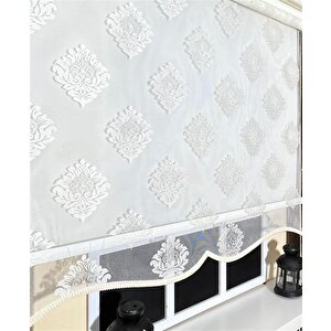 Çift Mekanizmalı Ekru Tül Perde Ve Stor Perde Stb45239-v105 110x200 cm