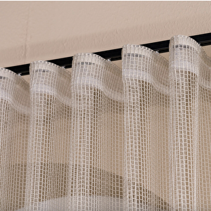 Kare Petekli Tül Perde - Ütü Istemez- Sık S Pile Dikim 350x250 cm