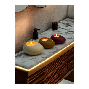 Three Drops Minimal Dekoratif Beton Tealight Mumluk 3'lü Set