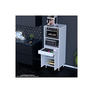 Birce Lina M-60 X 162,4 X 48 Cm Çekmeceli Çok Amaçlı Fırın Ve Banyo & Mutfak Dolabı