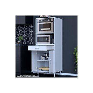 Birce Lina M-60 X 162,4 X 48 Cm Çekmeceli Çok Amaçlı Fırın Ve Banyo & Mutfak Dolabı