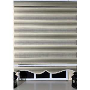 Zebra Stor Plise Krem Renk Geçişli Etek Dilimli St129