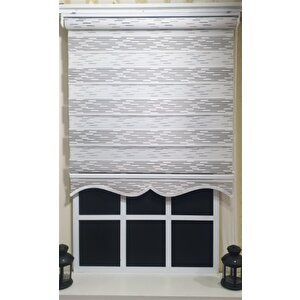 Zebra Stor Perde Efektli Etek Dilimli St 033