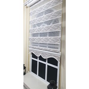 Zebra Stor Perde Efektli Etek Dilimli St 033