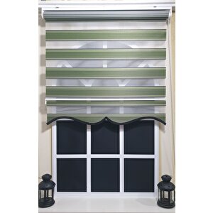 Pliseli Zebra Stor Yeşil Renk Geçişli Etek Dilimli St 025 120x200 cm