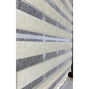 Zebra Stor Nakışlı Krem Etek Dilimli St 127 70x200 cm