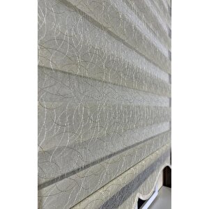 Zebra Stor Nakışlı Krem Etek Dilimli St 127 70x200 cm