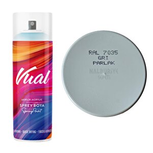 Vual Akrilik Sprey Boya Gri̇ Parlak 400 Ml - Ral7035