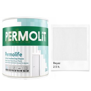 Permolife Su Bazlı Amerikan Panel Kapı Boyası - Beyaz - 2.5 Lt.