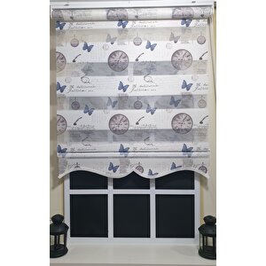 Pliseli Zebra Stor Perde Baskılı Etek Dilimli St 030
