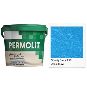 Duvart Sedef Dekoratif Duvar Boyası - Gp11 Deni̇z Mavi̇ - 2.5 Lt.