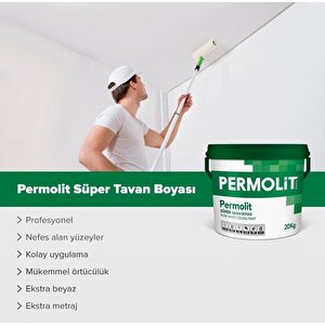 Su Bazlı Süper Tavan Boyası Beyaz 3.5 Kg.