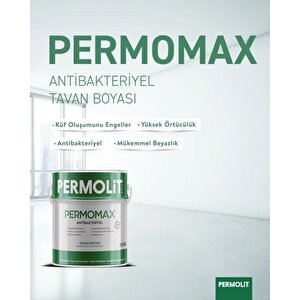 Permomax Su Bazlı Antibakteriyel Tavan Boyası Beyaz 3.5 Kg.