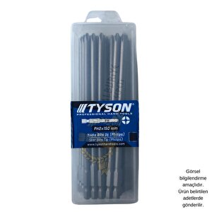 Tyson Vidalama Ucu Bits Uç - Ph2 Yıldız - 15 Cm. - 20 Adet