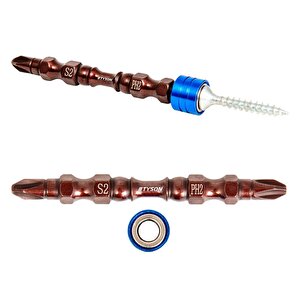 Tyson Mıknatıslı Bits Uç - Çift Yönlü - Ph2 Yıldız - 6.5 Cm. - 1 Adet