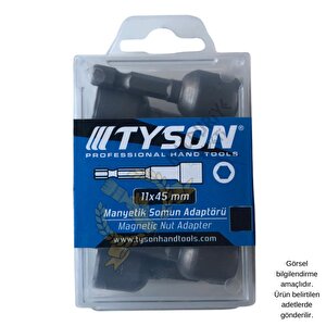 Tyson Manyetik Somun Sıkma Adaptörü - 11 Mm. - 4.5 Cm. - 8 Adet