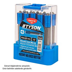 Tyson Mıknatıslı Bits Uç - Tek Yönlü - Ph2 Yıldız - 6.5 Cm. - 1 Adet