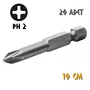 Tyson Vidalama Ucu Bits Uç - Ph2 Yıldız - 10 Cm. - 20 Adet