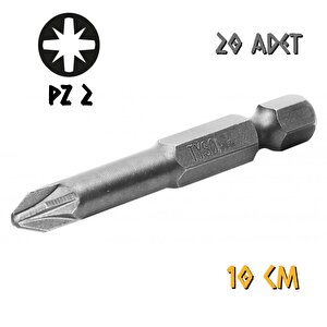 Tyson Vidalama Ucu Bits Uç - Pz2 Yıldız - 10 Cm. - 20 Adet